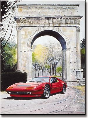 The Arch at Susa - 1987 Ferrari 512 Berlinetta Boxer Art