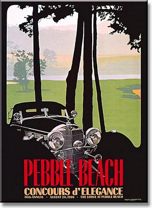 1986 Pebble Beach Concours d'Elegance Poster - 1936 Mercedes-Benz 540K