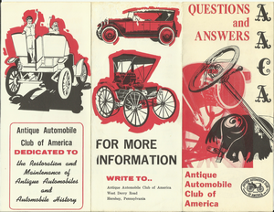 Antique Automobile Club of America Pamphlet