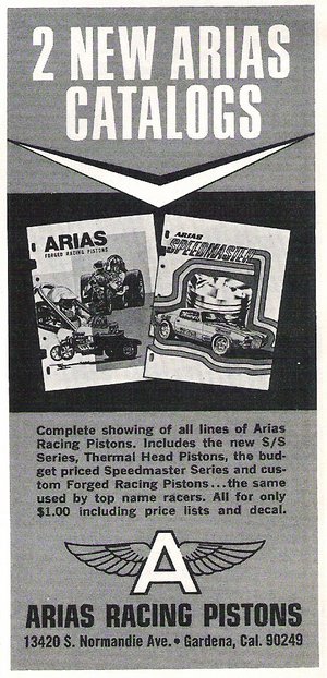 Arias Racing Pistons Advertisement