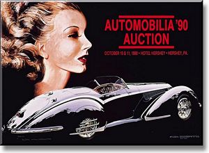 Automobilia `90 Auction Poster - 1938 Alfa Romeo 8C 2900B