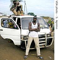 Kouassi Kouakou Bertin and his gbaka