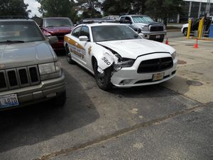 Crashed Sheriff's Deputy Car