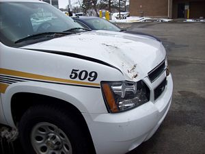 McHenry County Sheriff's Department Damaged Car