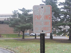 No Parking Sign in Woodstock