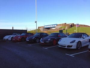 The Porsche Experience Centre fleet.