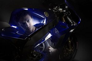 Valentino Rossi back on the Yamaha M1