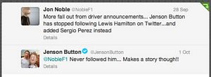 Jenson Button Tweet