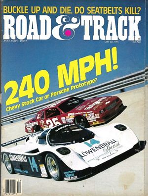 Al Holbert Road & Track cover, January 1987