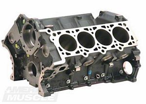 AmericanMuscle New Edge Ford Mustang Cast Iron Boss Modular 5.0L Engine Block