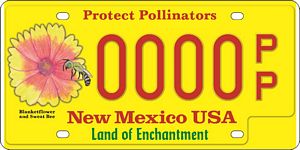 New Mexico Protect Pollinators License Plate