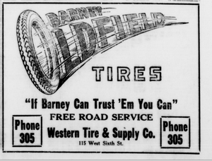 Barney Oldfield Tires Advertisement
