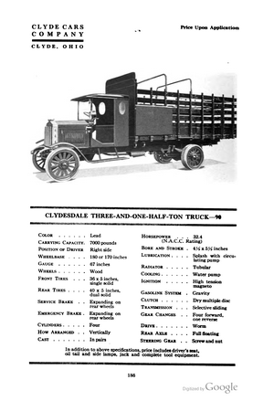 Clydesdale Three-and-One-Half-Ton Truck 90
