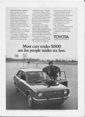 Toyota Corolla Advertisement