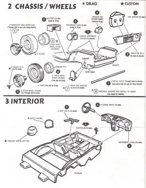 1967 Chevrolet Corvette Sport Coupe AMT Model Kit Instructions