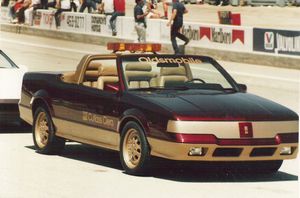 PPG Oldsmobile Cutlass Ciera Convertible at the 1986 Miller American 200
