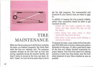 1961 Ford Falcon Owner's Manual Page 40: Tire Maintenance