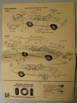 MPC 1968 GTO Pontiac Convertible Instructions