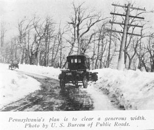 Pennsylvania's Snow Removal plan 1926