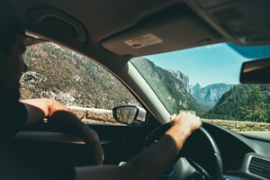 Driving in Yosemite National Park
