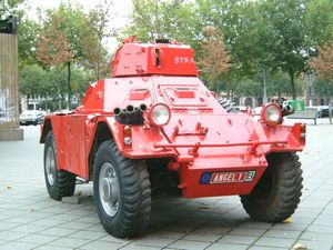 Red Military Vehicle