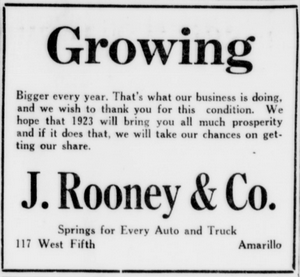 Jack Rooney & Co. Advertisement