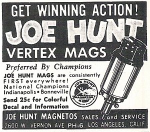 Joe Hunt Magnetos Advertisement