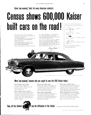 1951 Kaiser Motors Advertisement