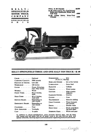 Kelly-Springfield Three-and-One-Half-Ton Truck K-40