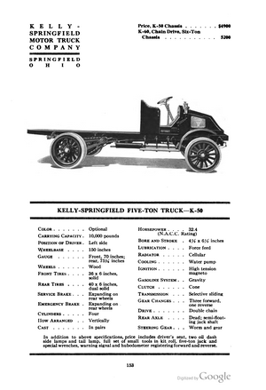 Kelly-Springfield Five-Ton Truck K-50