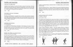 Mark Auto Company Auto Books Catalogue No. 17