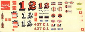 AMT 1972 Bobby Allison NASCAR Monte Carlo Decals