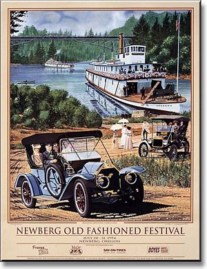 1994 Newberg Old Fashioned Festival Poster - 1911 Columbia Tourer