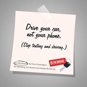 National Teen Driver Safety Week: Distraction Post-It
