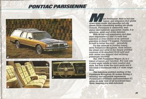 1985 Pontiac Catalog - Pontiac Parisienne