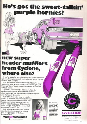 Purple Hornies Advertisement