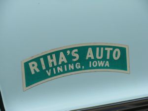 Riha's Auto Dealership Sticker