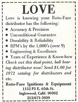 Roto-Faze Ignitions & Equipment Advertisement