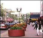 Sidewalk enhancements on George Street in New Brunswick, NJ  (NJDOT Image)