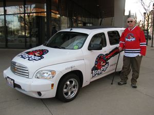 John Walczak with Rockford IceHogs Chevrolet HHR