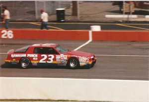1986 Michael Waltrip Car at the 1986 Champion Spark Plug 400