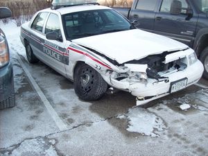Woodstock Police Car Wrecked