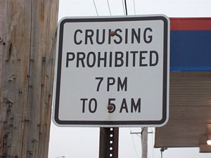 No Cruising Sign