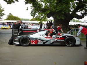 2014 Audi R18 e-tron quattro car number 2 at 2014 Goodwood Festival of Speed