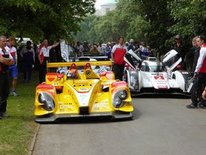 Porsche RS Spyder and Audi R18 at 2014 Goodwood Festival of Speed