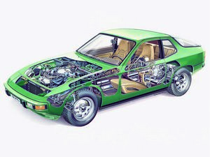 Porsche 924 cutaway