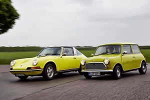 Classic Mini and Porsche