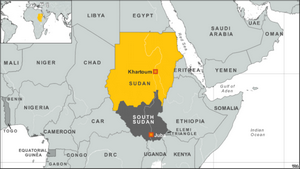 Sudan - South Sudan map