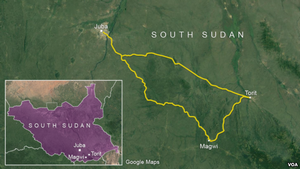 South Sudan Highway Map