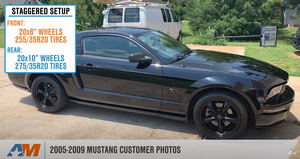 Mustang S197 Staggered Wheels and Tires Review